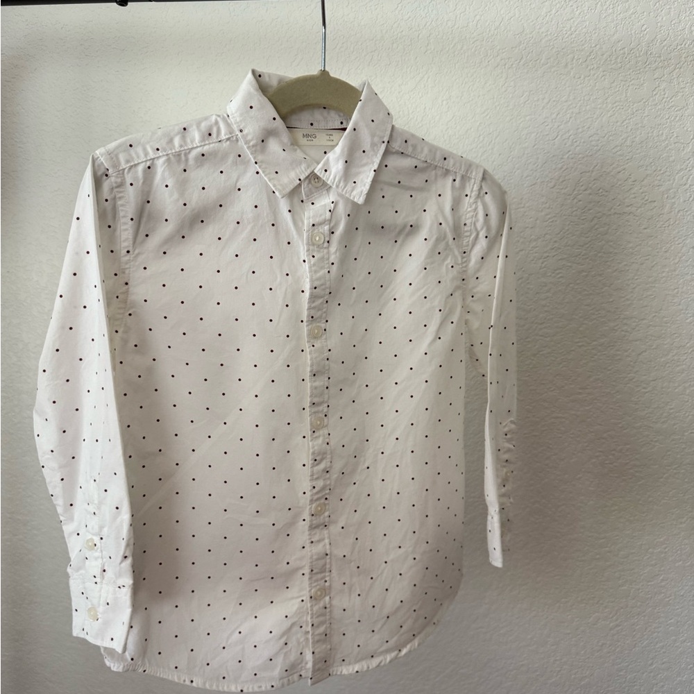 Mango Kids Printed Button-down Shirt, Size 5 (110 CM)